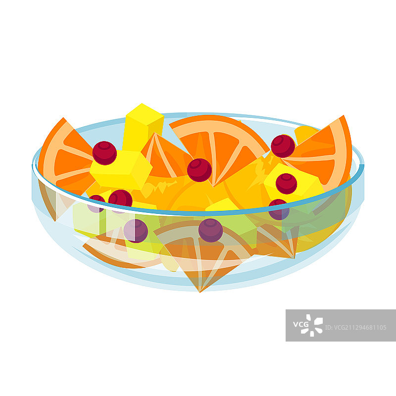 卡通水果沙拉图标图片素材