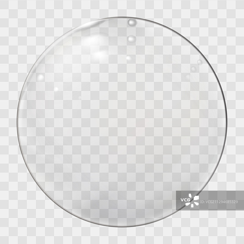 逼真透明玻璃球图片素材