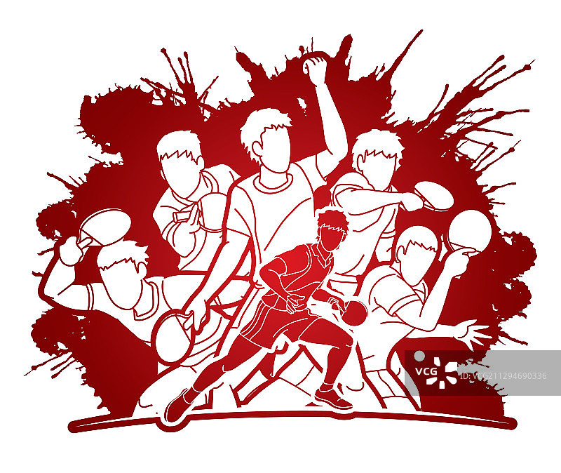 乒乓球运动员图片素材