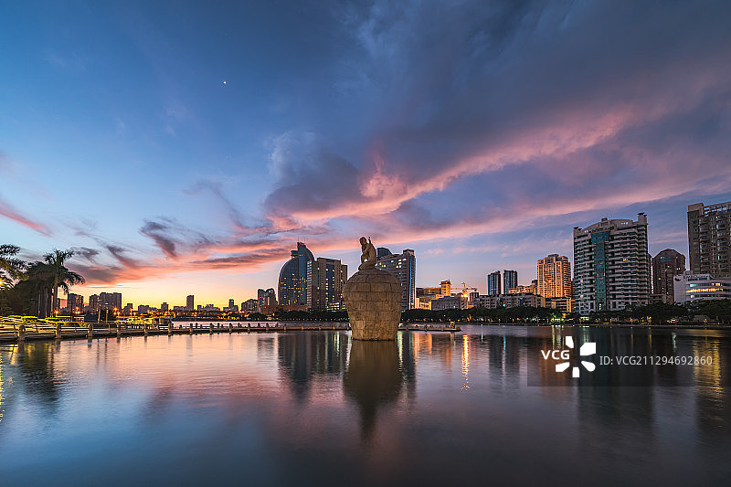 厦门白鹭洲白鹭女神图片素材
