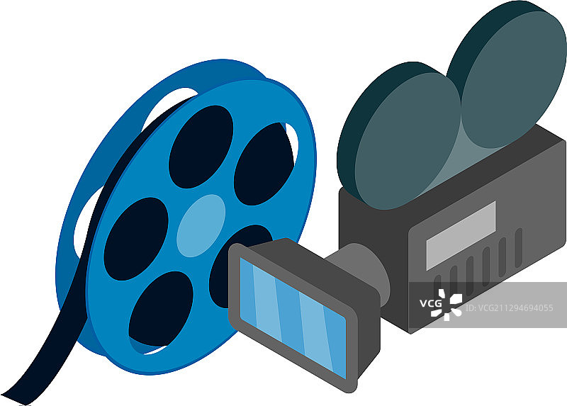 电影时间2.5D风格图标图片素材