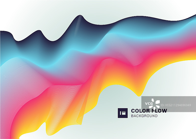 抽象现代彩色流体线条渐变图片素材