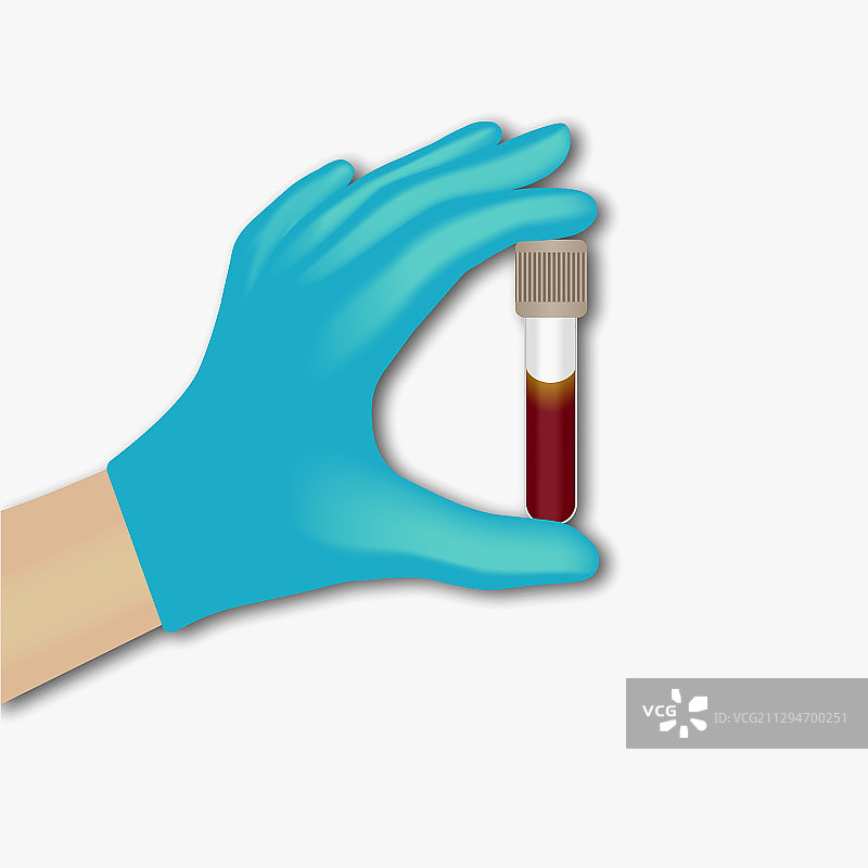 手持血液试管图片素材