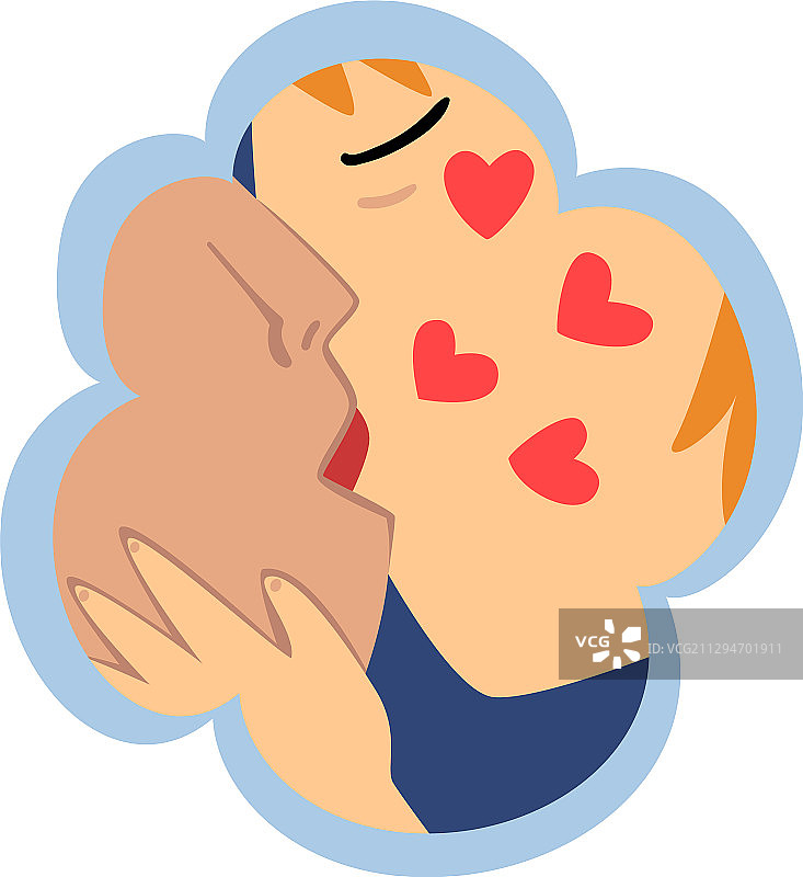 小孩梦见可爱的男孩和云朵图片素材