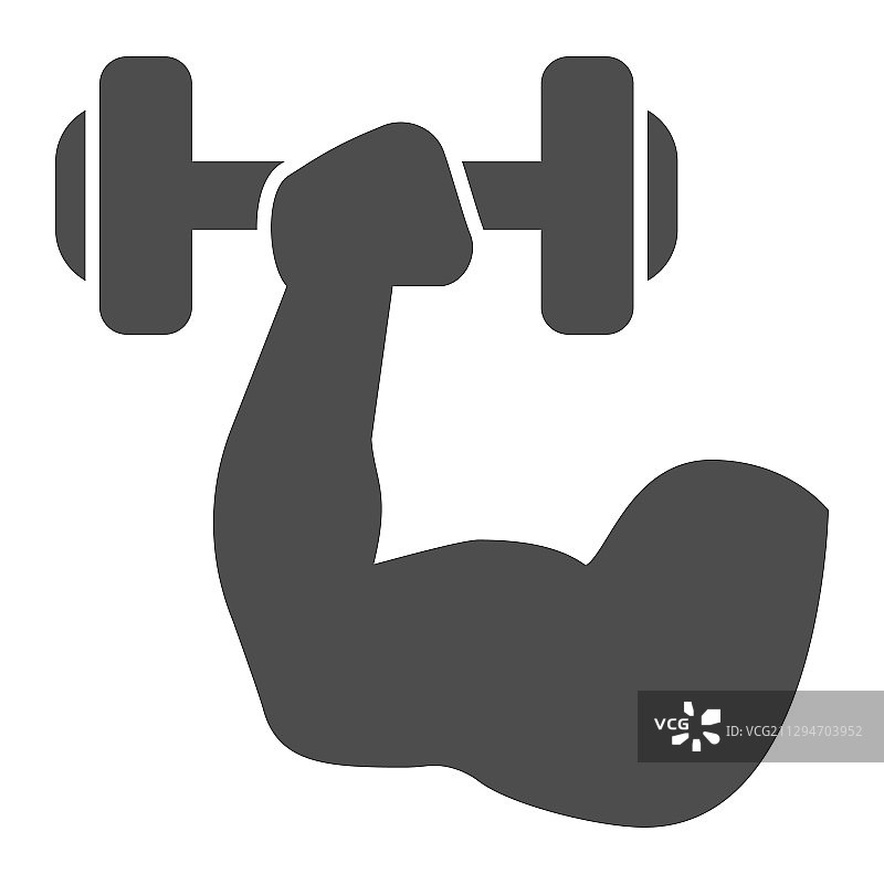 举重肌肉手部线性图标图片素材