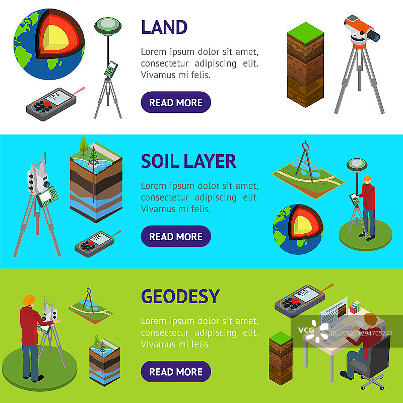 地球探索概念横幅 3D图片素材