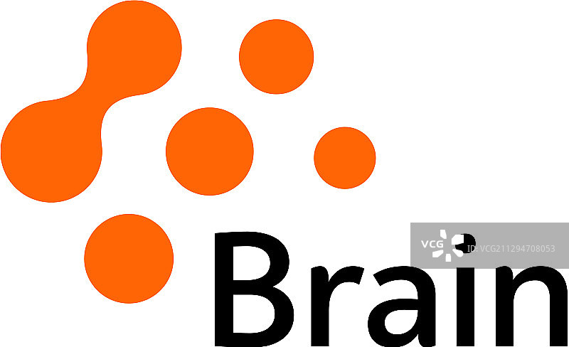 大脑Logo轮廓设计模板图片素材