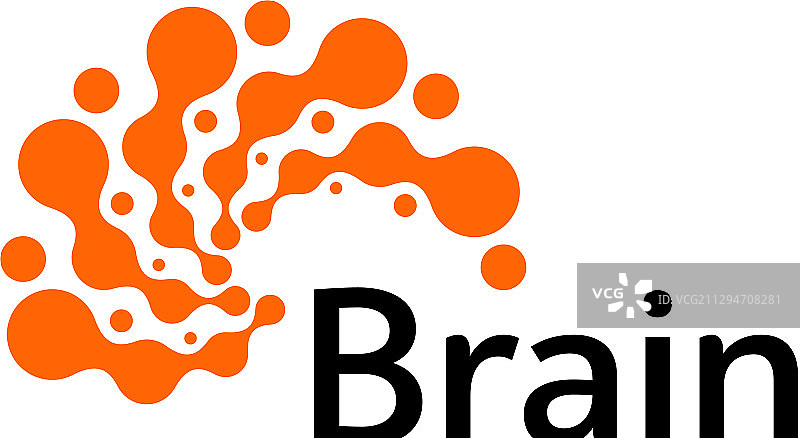 大脑Logo轮廓设计模板图片素材
