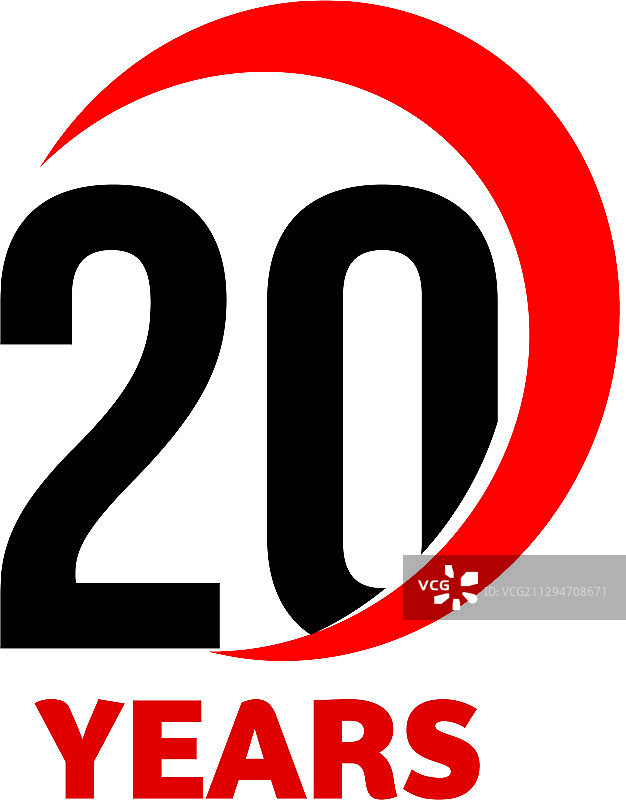 20周年抽象标志图片素材