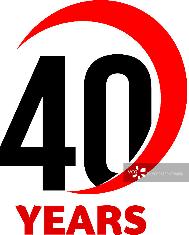 40周年抽象logo图片素材