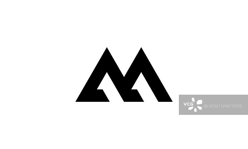 字母M的数字11标志设计概念图片素材