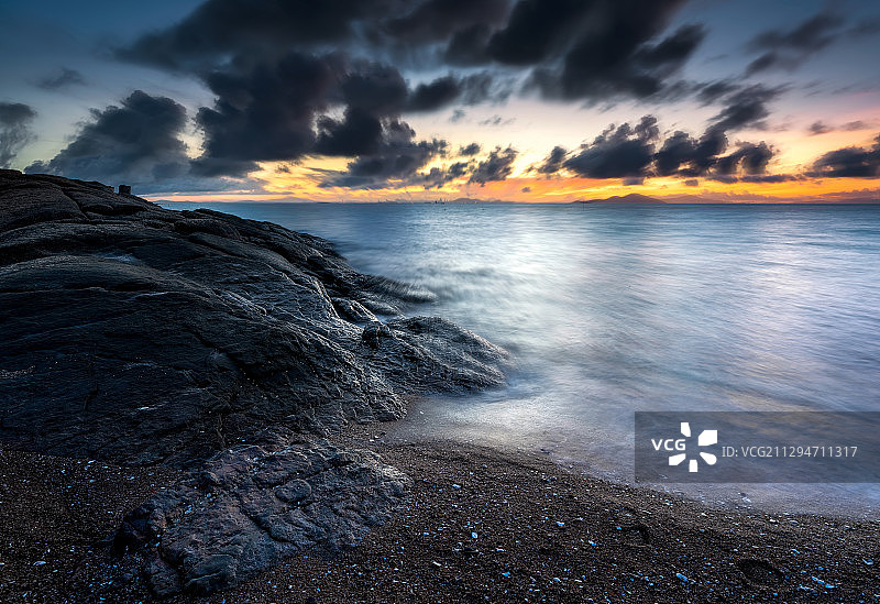 珠海淇澳岛日出图片素材