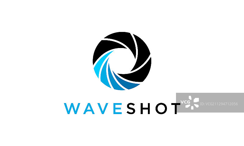 带相机镜头的摄影Logo设计图片素材