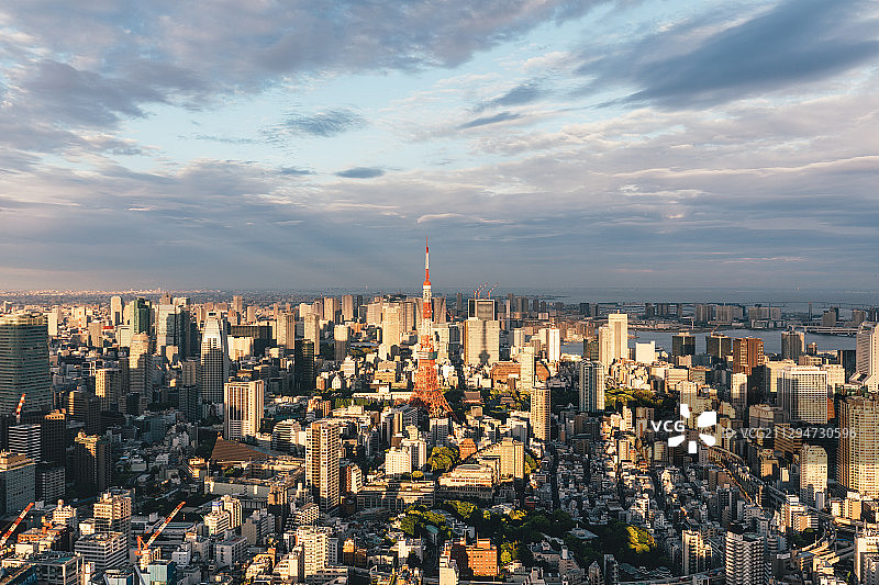 日落下的东京铁塔图片素材