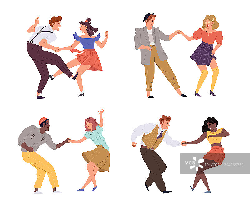 情侣跳扭摆舞图片素材