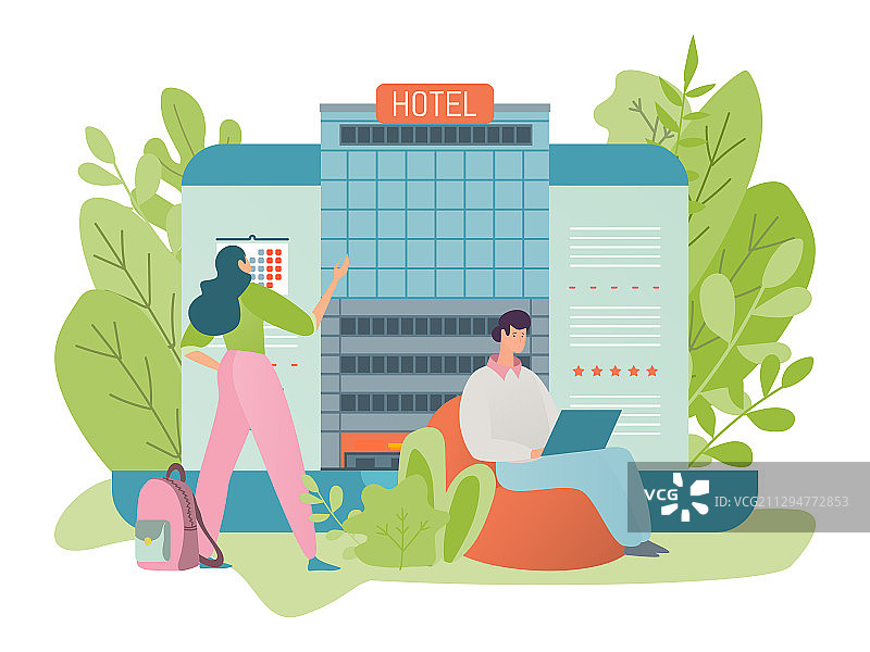 酒店房间在线预订图片素材