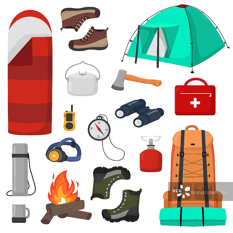 露营物品合集图片素材