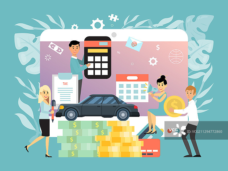 汽车税费购买图片素材
