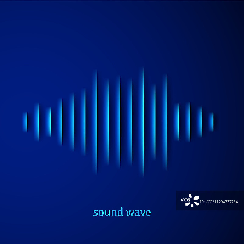 带阴影的纸质声波图片素材