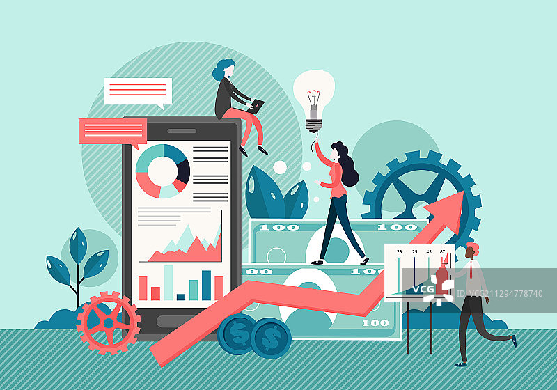 扁平风格商业概念设计图片素材