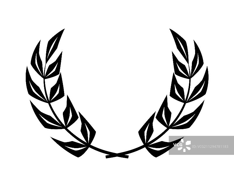黑色月桂花环图片素材