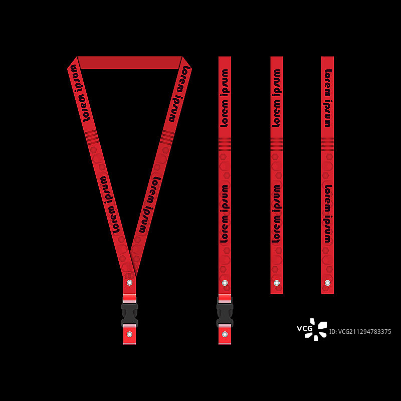 各公司红色挂绳模板图片素材