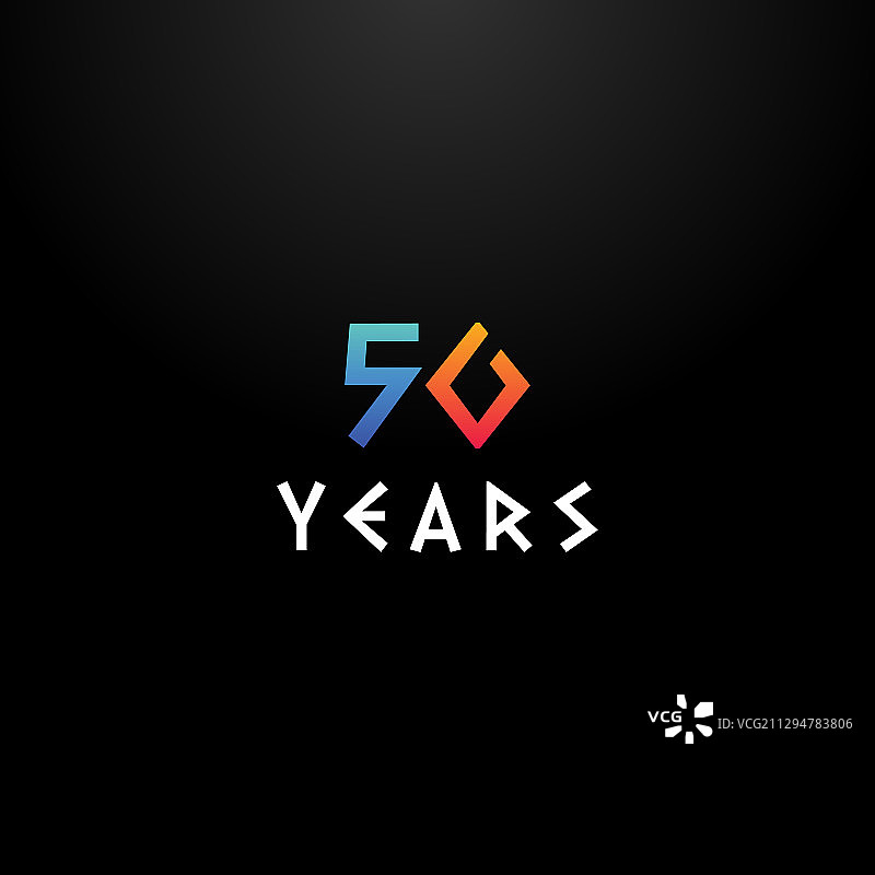 独特的渐变数字周年纪念设计图片素材