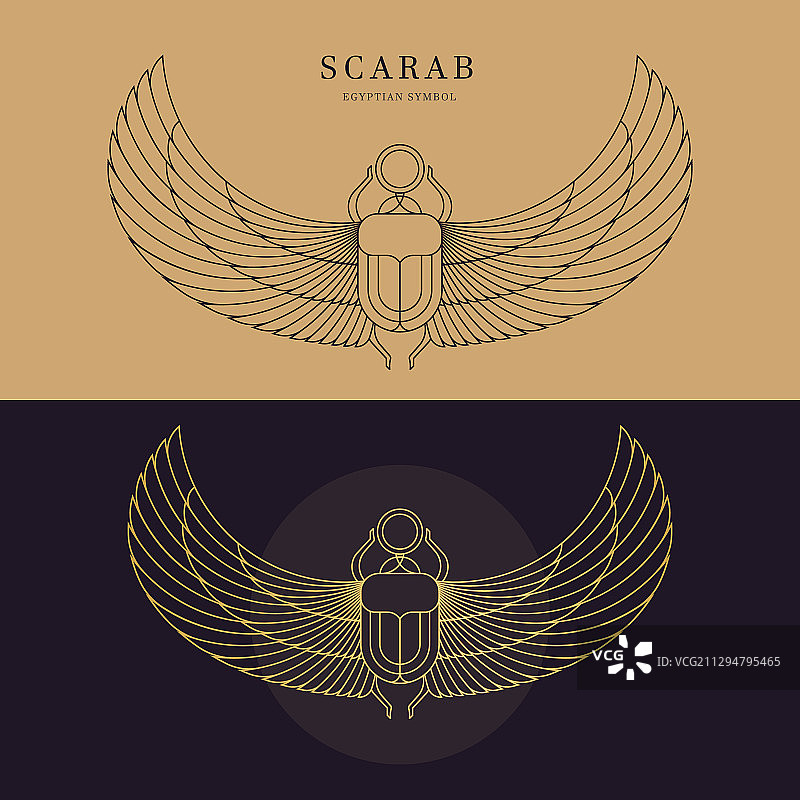 一组两个线性图案图片素材