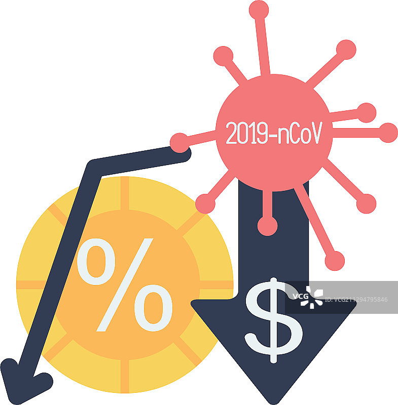 股市崩盘概念：金融市场下行图片素材