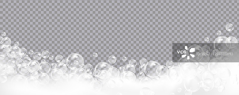 透明背景上的沐浴泡沫图片素材