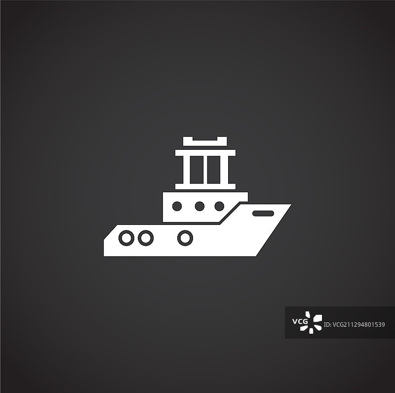 用于图形背景的船舶相关图标图片素材