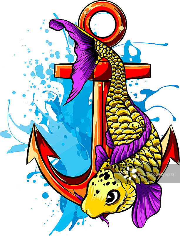 金色淡水金鱼图片素材