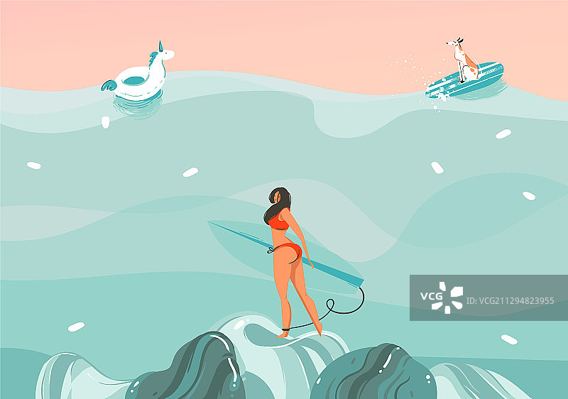 手绘股票抽象图形图片素材