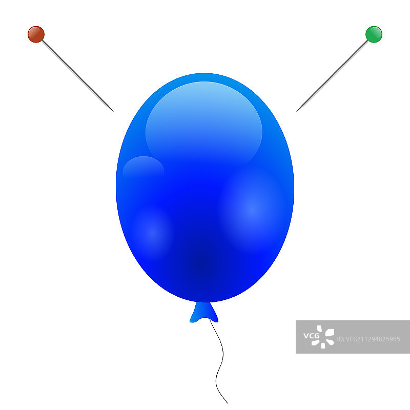 飞行的气球和图钉图片素材