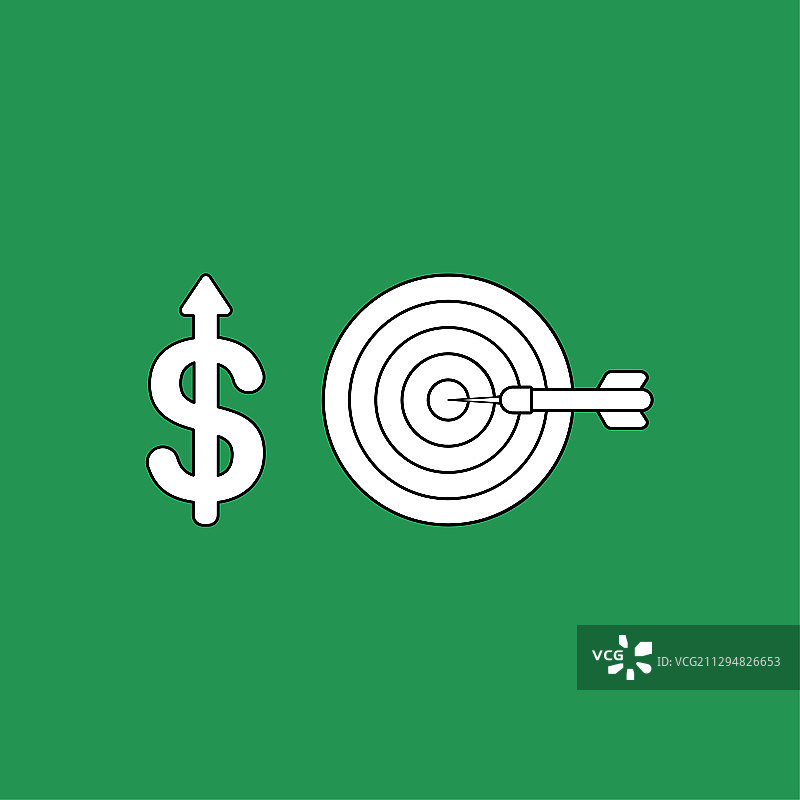 美元箭头向上移动的概念图片素材