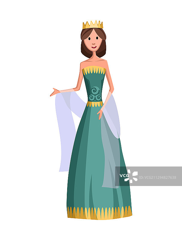 带有皇室标志的中世纪公主角色图片素材