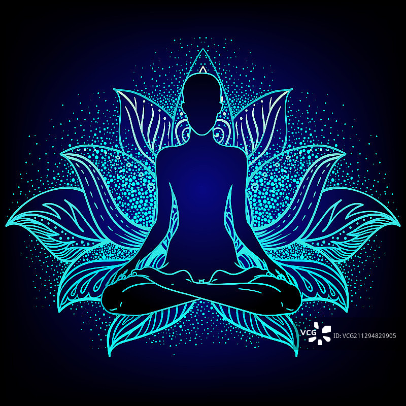 脉轮概念：内在爱、光与平静图片素材