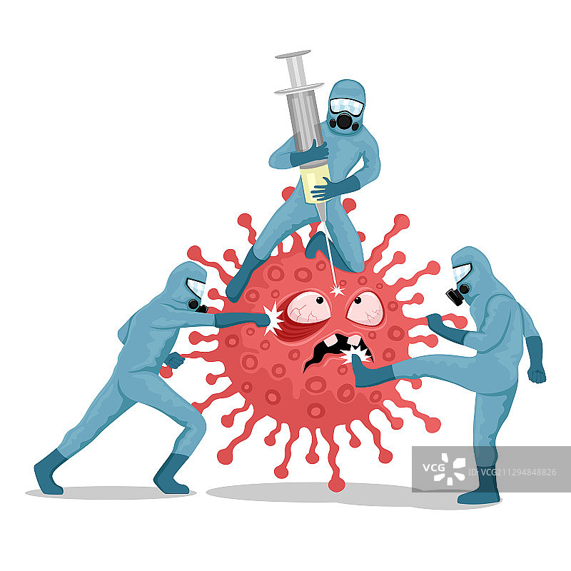 穿防护服的医生抗击冠状病毒图片素材