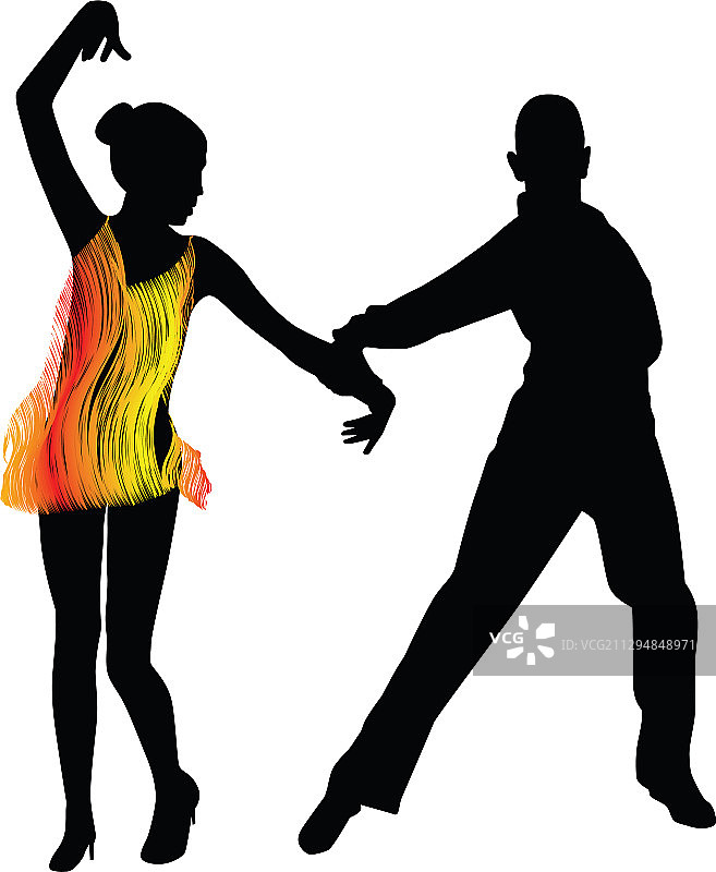 舞蹈人群剪影图片素材