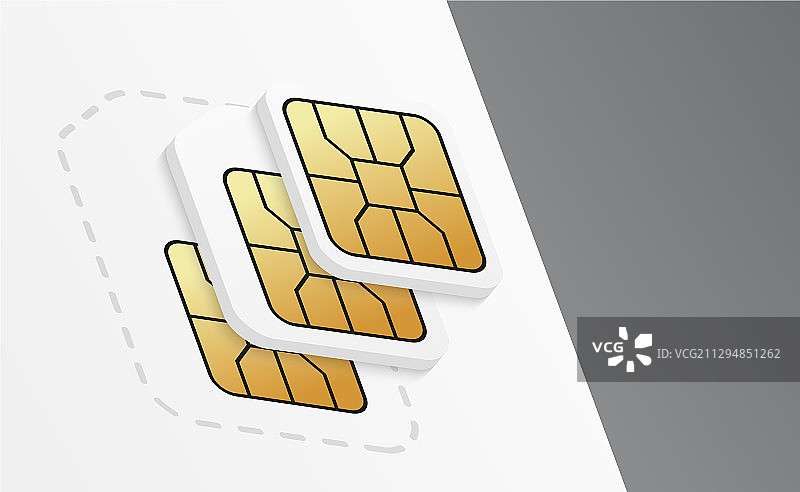 手机SIM卡模型逼真SIM卡图片素材