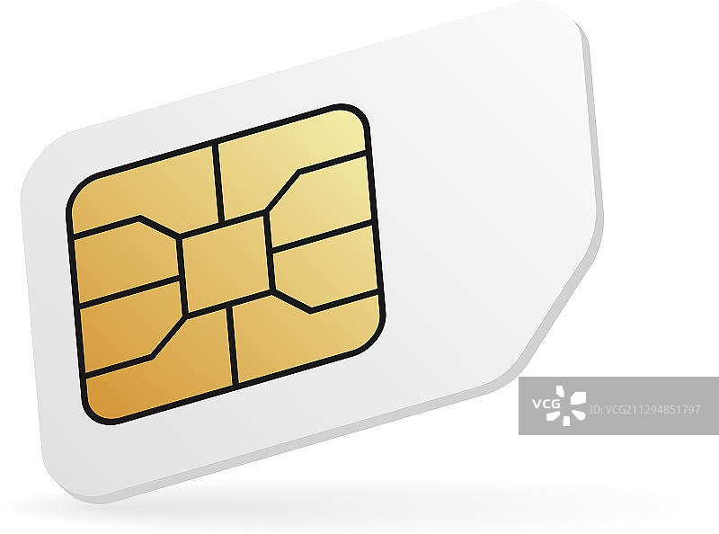 手机SIM卡逼真模型图片素材