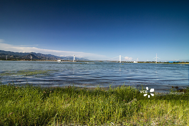 官厅水库新公路大桥图片素材