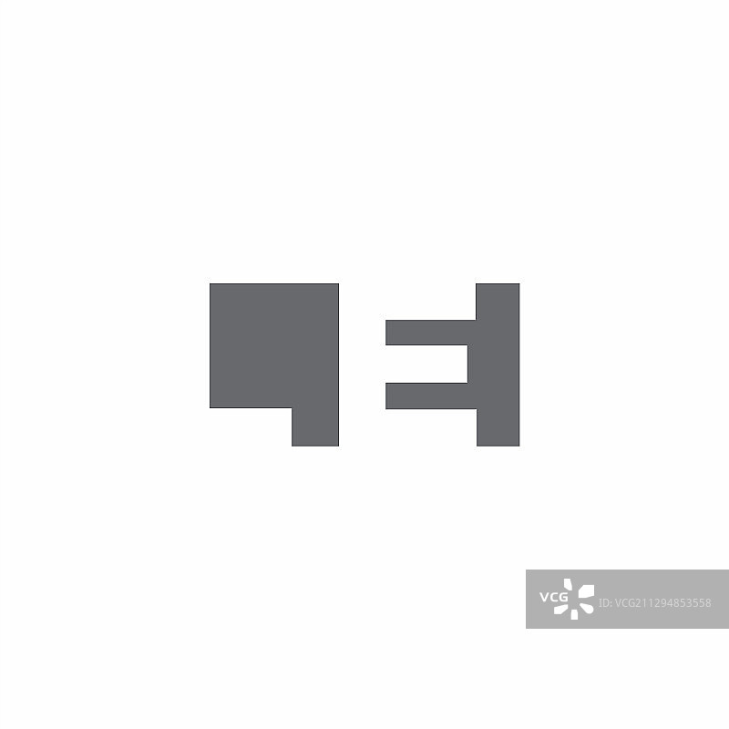 负空间风格的标志图案设计图片素材