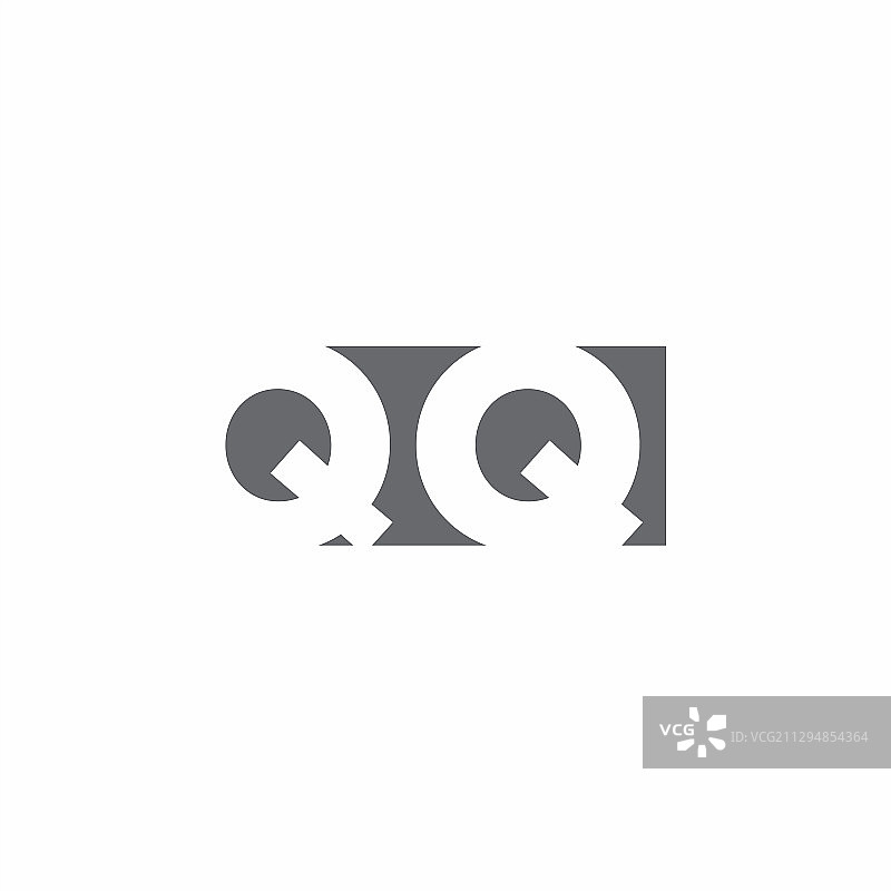 QQ Logo负空间风格设计图片素材