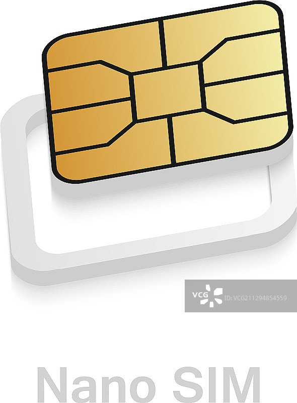 逼真的eSIM转Nano SIM卡适配器图片素材