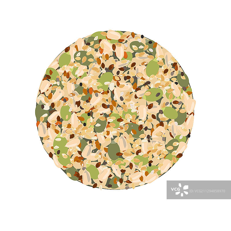 用干燥的亚麻南瓜制成的有机脆面包图片素材