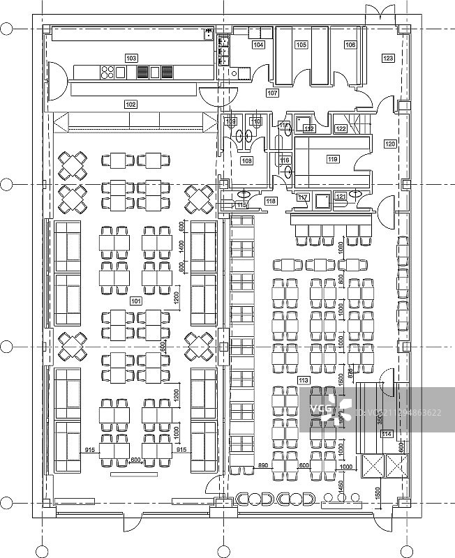 建筑中使用的标准家具符号图片素材