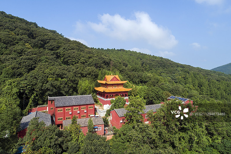 航拍鹿门寺风景名胜区鹿门山国家森林公园图片素材