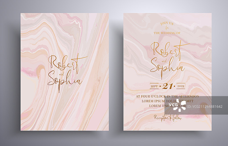 波浪漩涡婚礼邀请图案图片素材