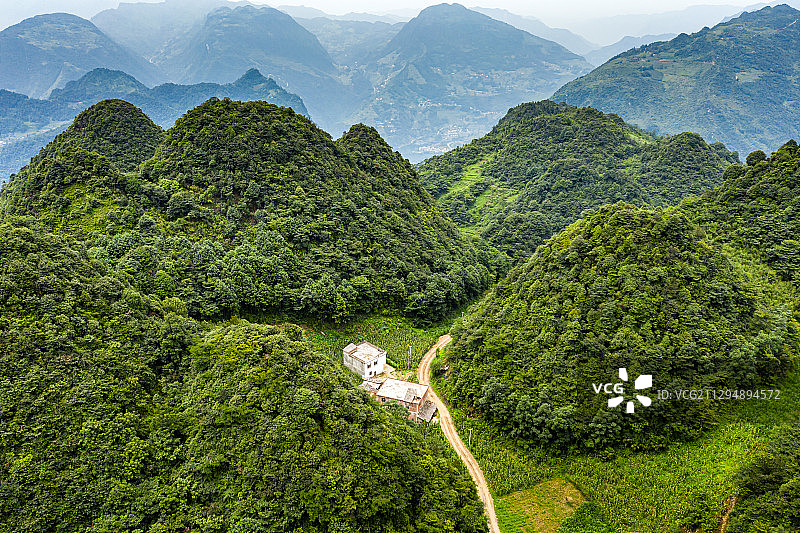 云南盐津八阵岭航拍图片素材